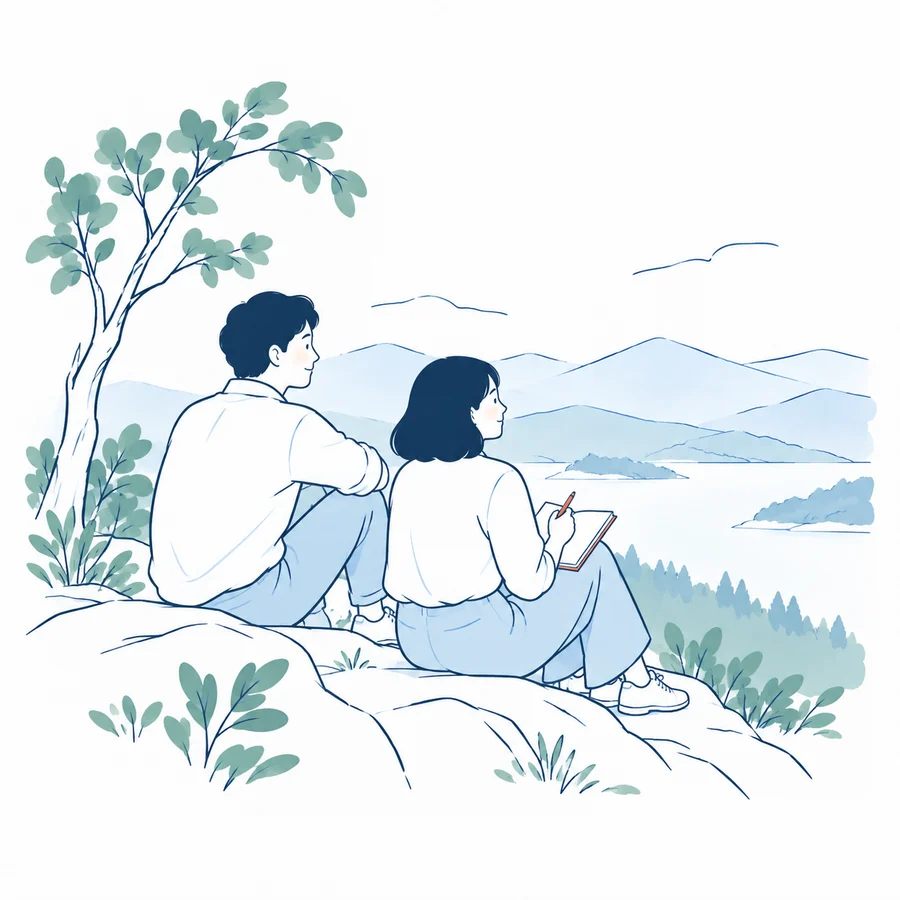 自然の中でひと息つき、自分の気持ちに目を向ける