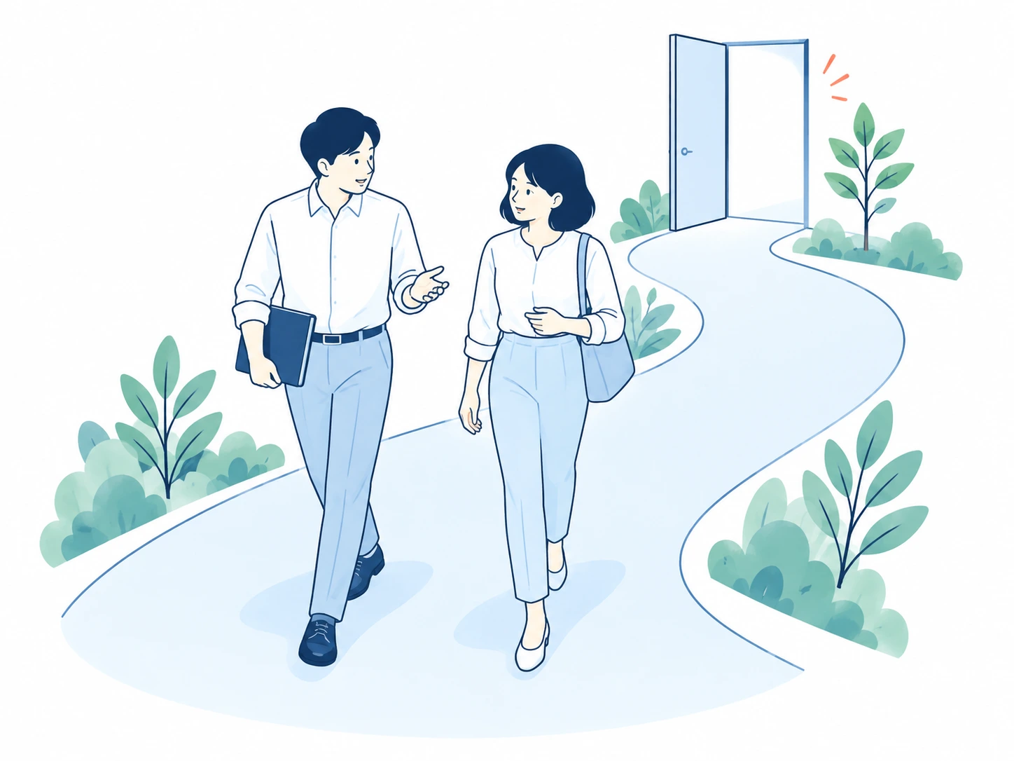 これからの道を一緒に考え、歩む二人